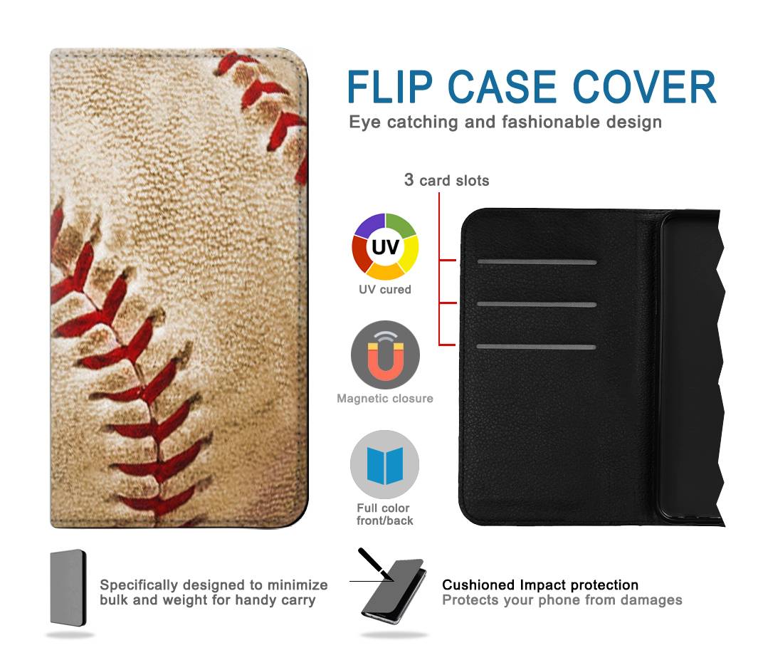 Flip case Samsung Galaxy A53 5G Baseball