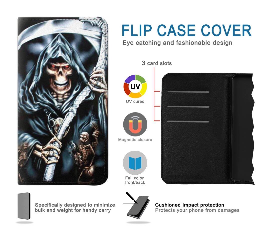 Flip case Motorola Moto G50 Grim Reaper