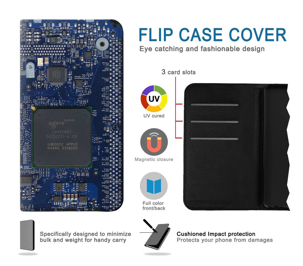 Flip case iPhone 7, 8, SE (2020), SE2 Board Circuit