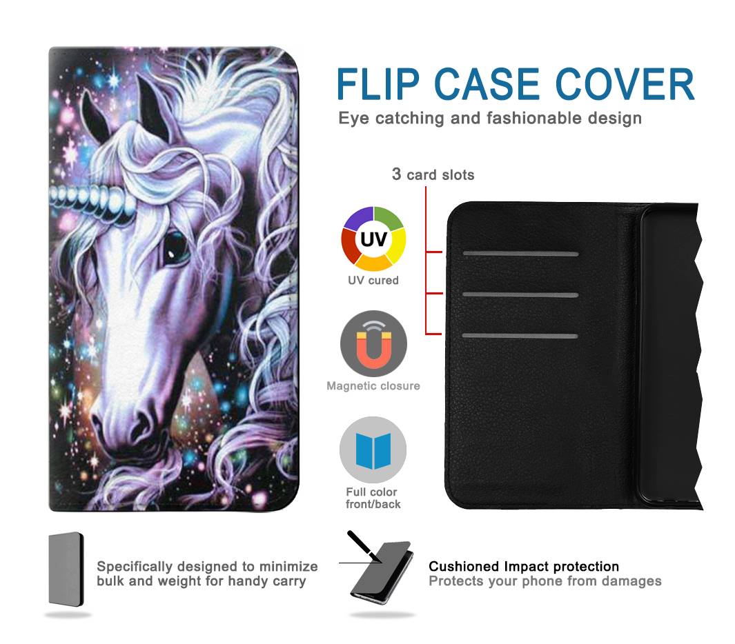 Flip case Samsung Galaxy Fold3 5G Unicorn Horse