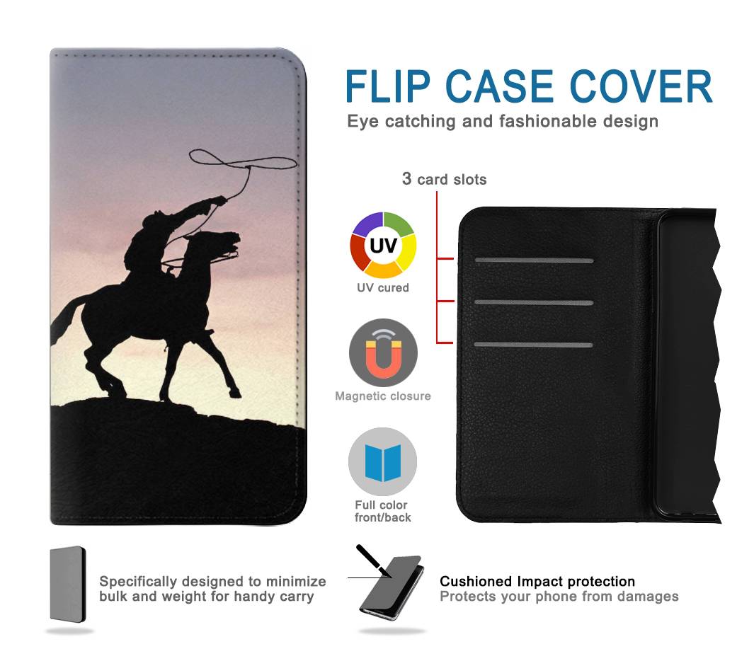 Flip case iPhone 7, 8, SE (2020), SE2 Cowboy