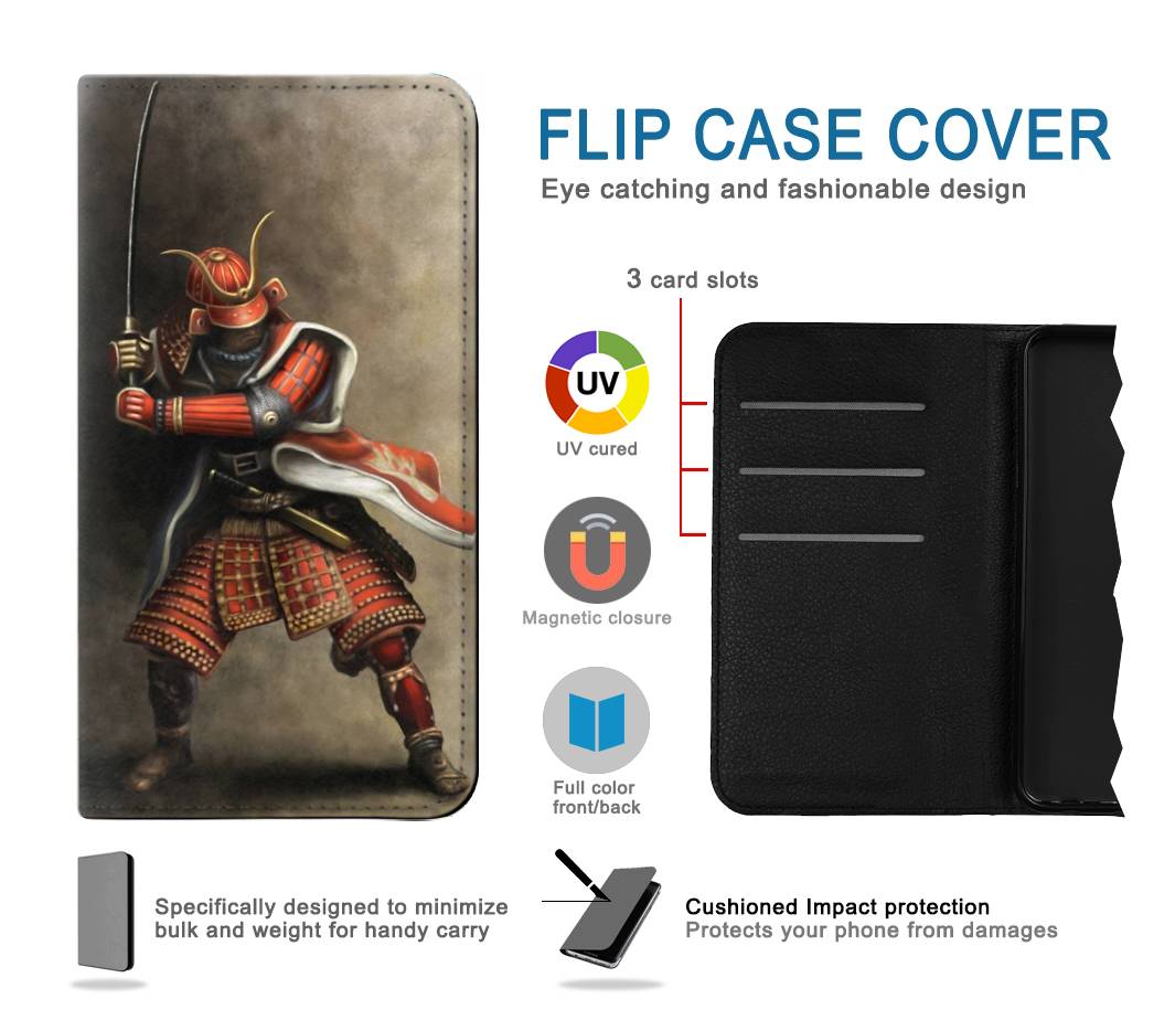 Flip case Samsung Galaxy A22 5G Japan Red Samurai