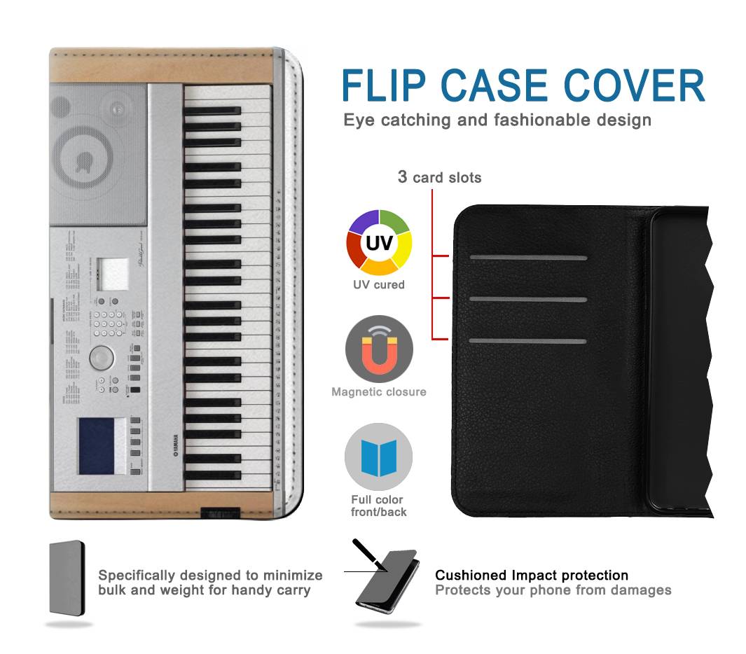 Flip case Samsung Galaxy A22 5G Keyboard Digital Piano