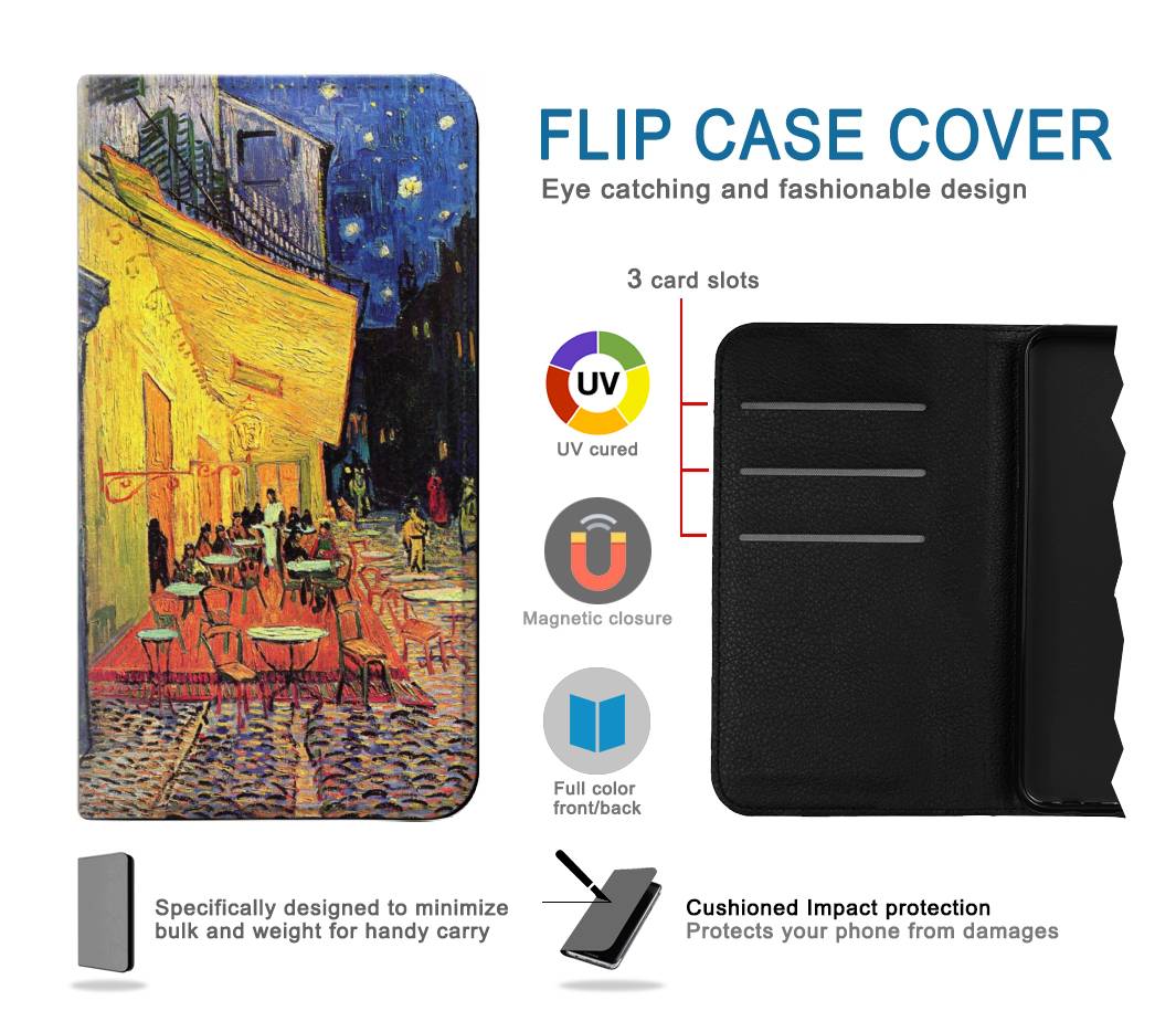 Flip case iPhone 7, 8, SE (2020), SE2 Van Gogh Cafe Terrace