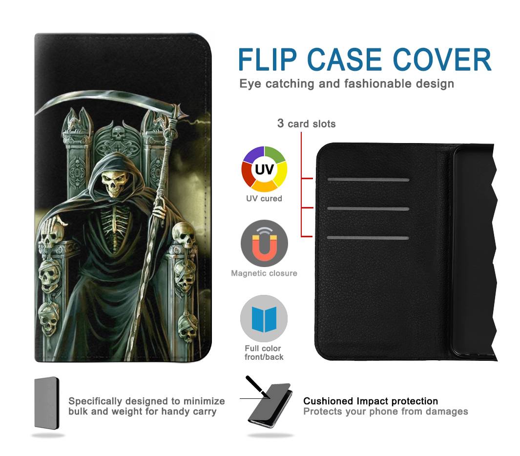Flip case Samsung Galaxy A53 5G Grim Reaper Skeleton King