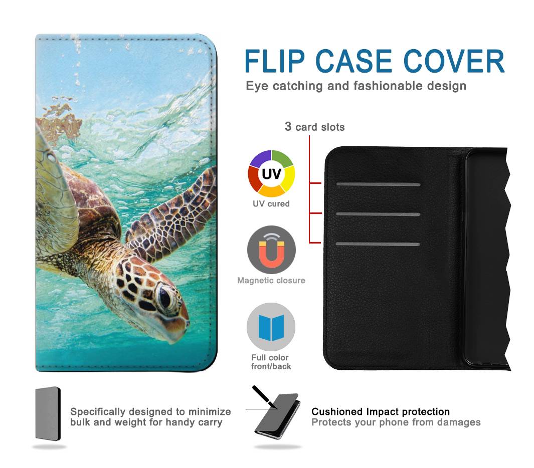 Flip case Samsung Galaxy A13 4G Ocean Sea Turtle