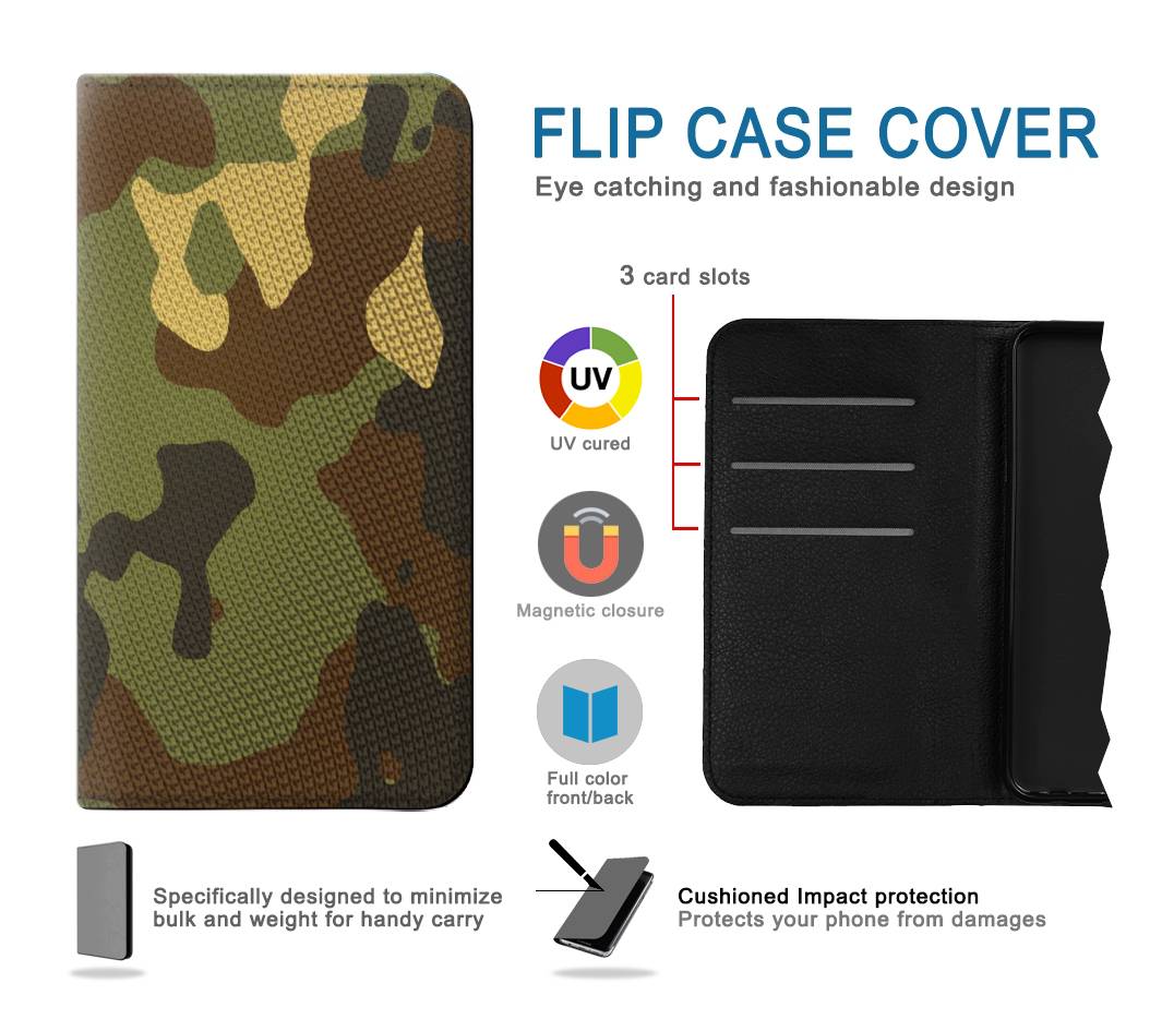 Flip case Samsung Galaxy A13 4G Camo Camouflage Graphic Printed