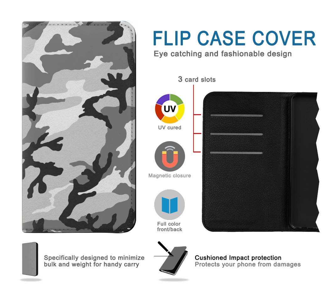 Flip case Motorola Moto G50 Snow Camo Camouflage Graphic Printed
