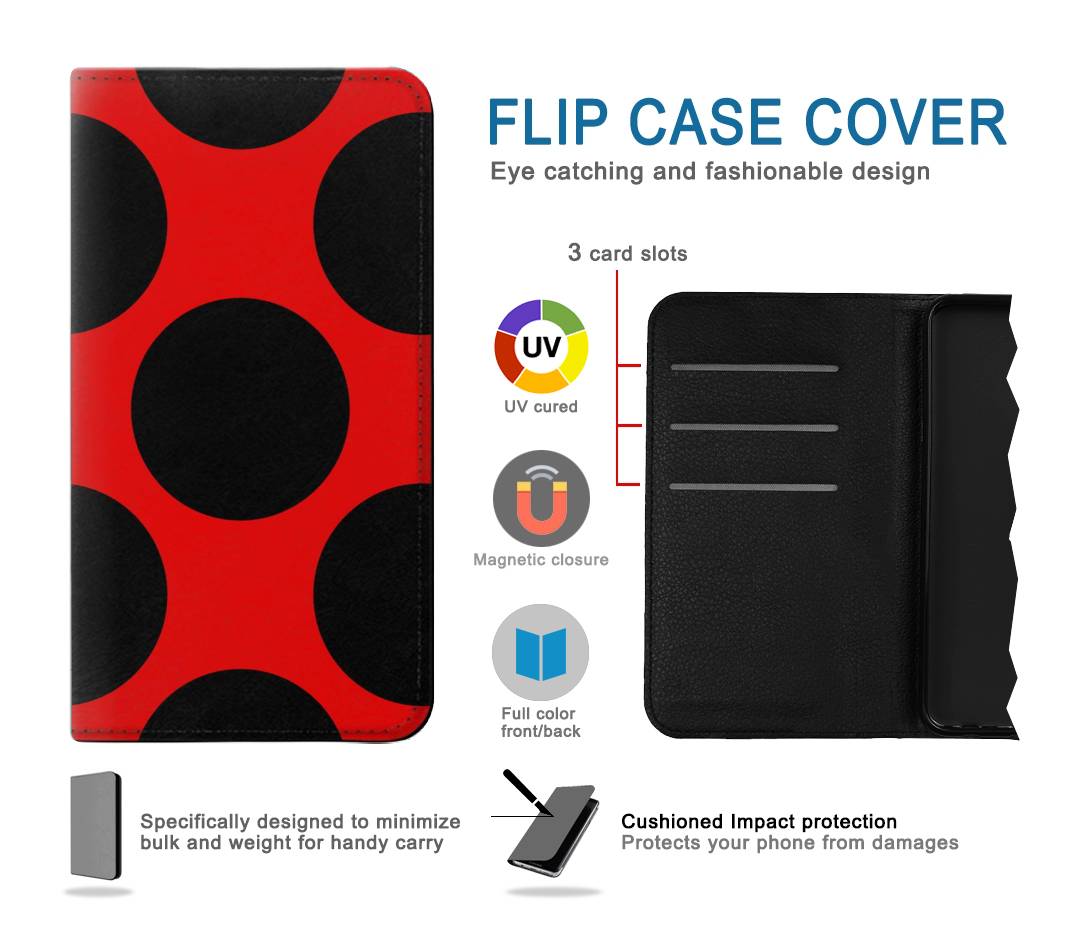 Flip case Motorola Moto G50 Lady bug Dot Pattern