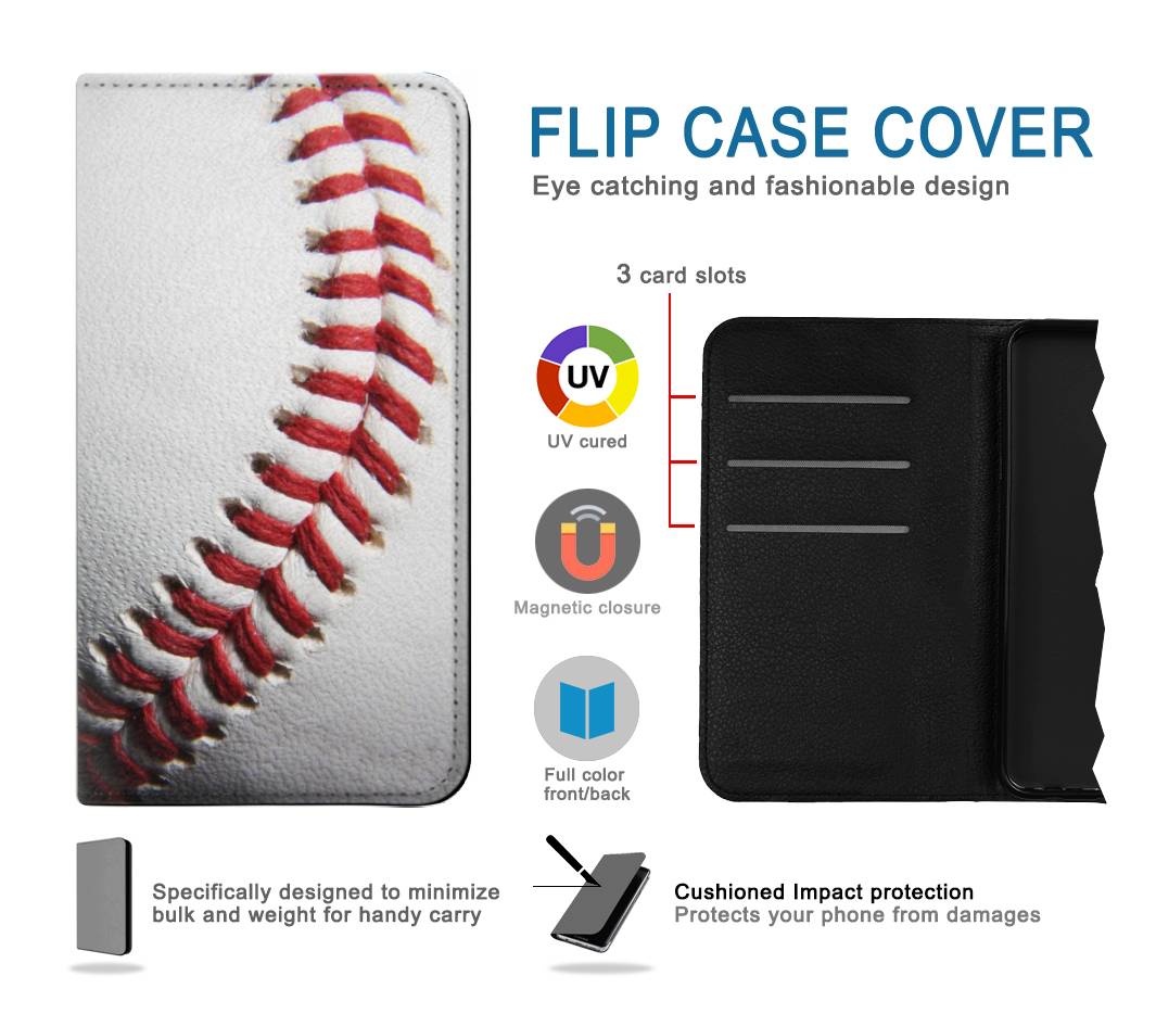 Flip case Samsung Galaxy A53 5G New Baseball