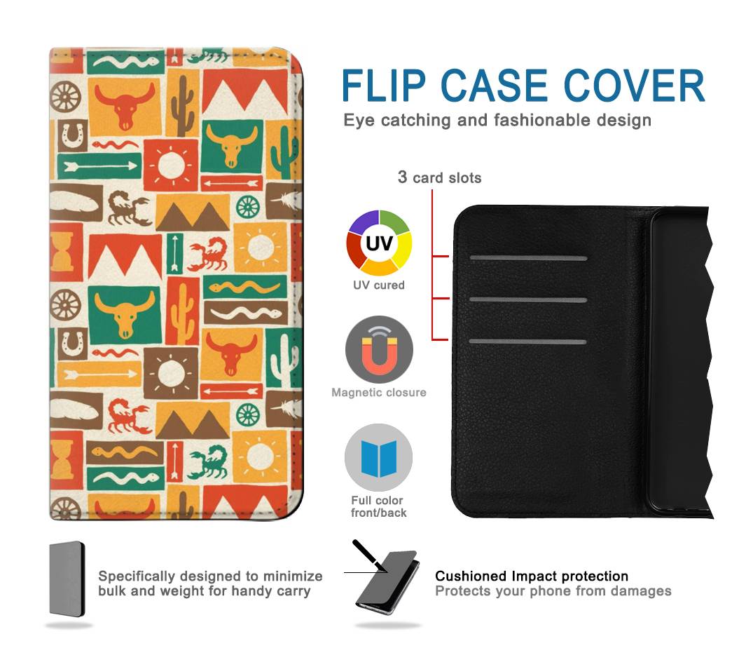 Flip case Samsung Galaxy A22 5G Western Pattern