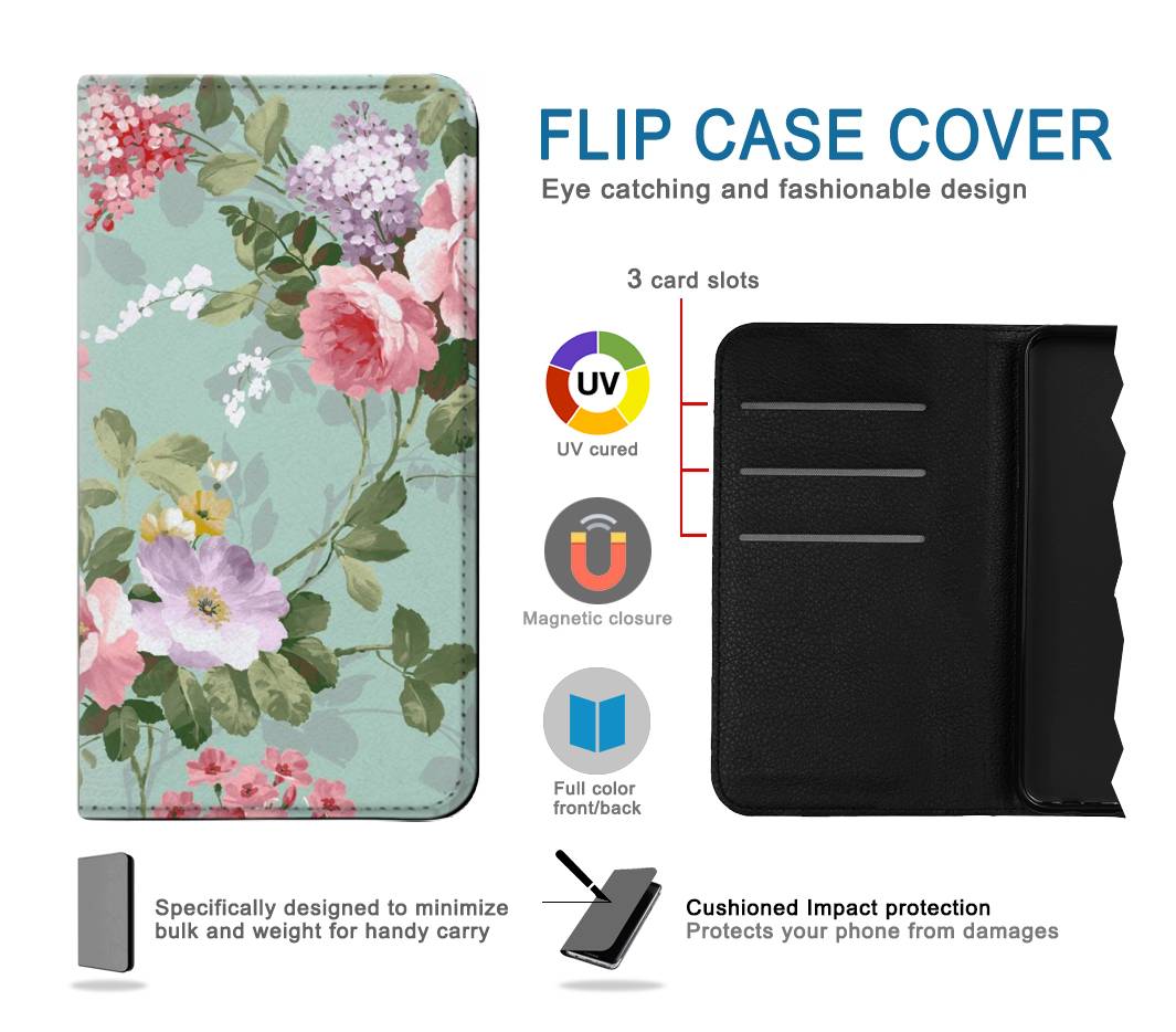 Flip case iPhone 7, 8, SE (2020), SE2 Flower Floral Art Painting