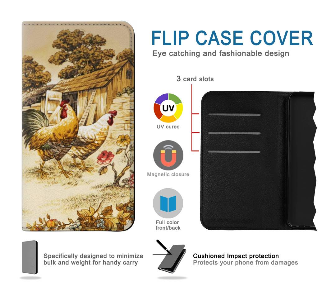 Flip case Samsung Galaxy A53 5G French Country Chicken