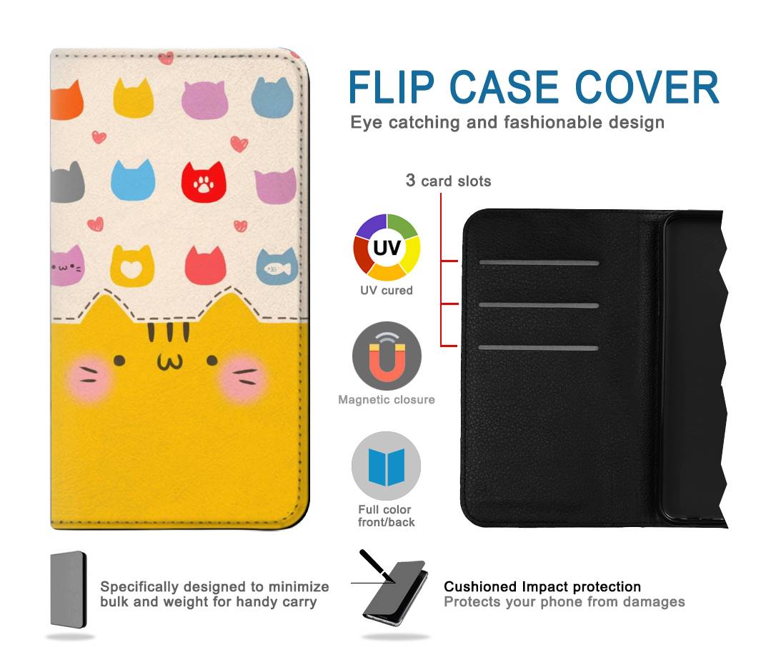Flip case Samsung Galaxy A42 5G Cute Cat Pattern