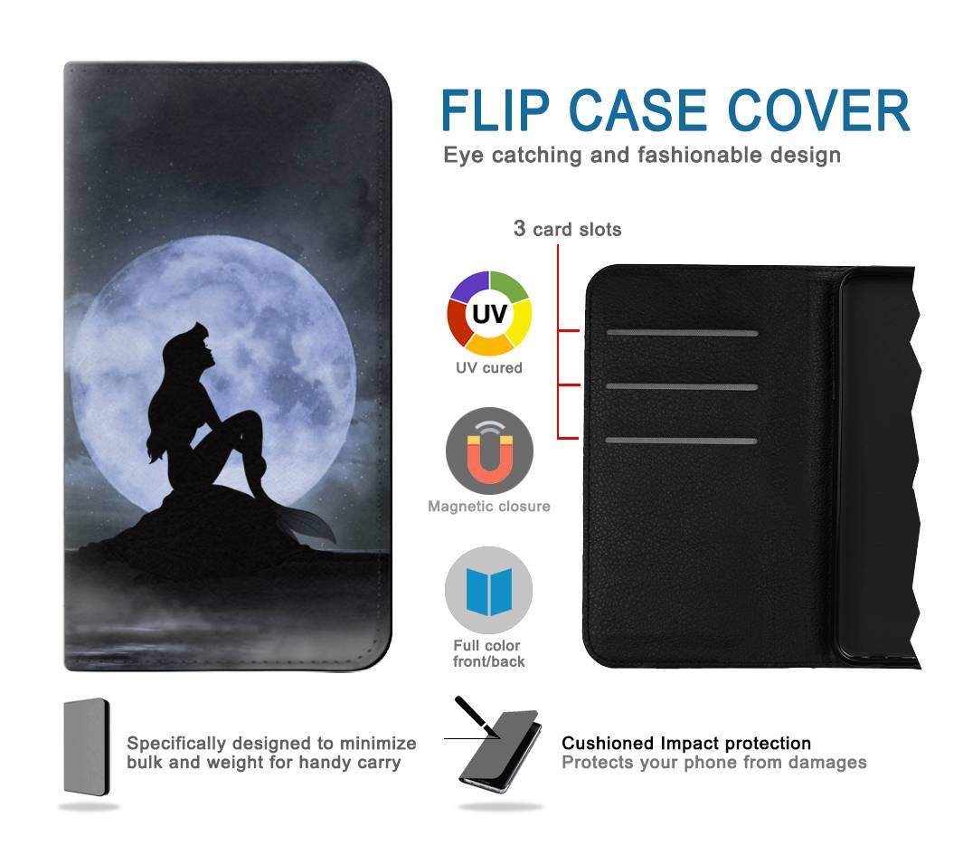 Flip case Samsung Galaxy A13 4G Mermaid Moon Night