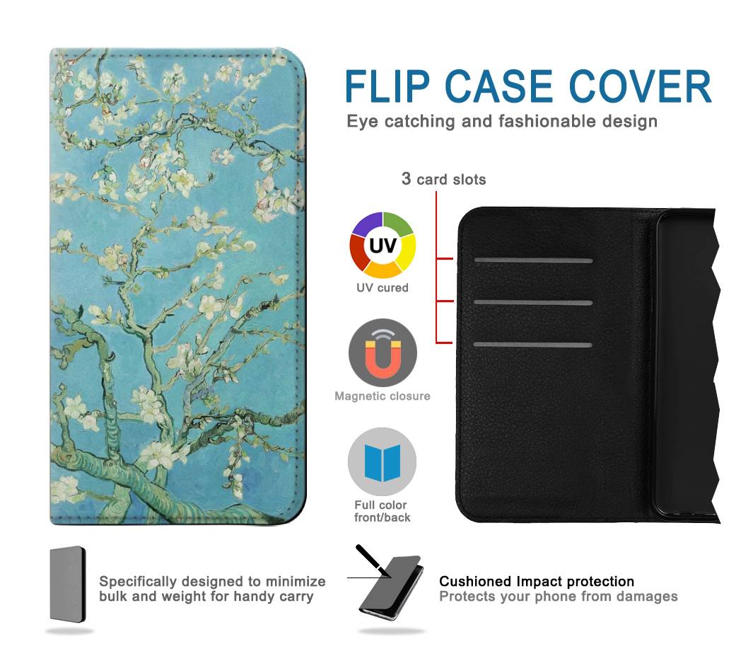 Flip case Samsung Galaxy A22 5G Vincent Van Gogh Almond Blossom