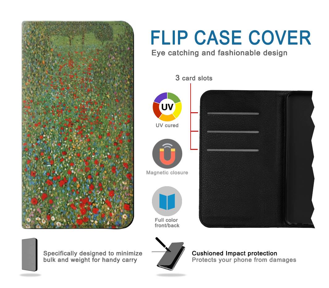 Flip case Samsung Galaxy A22 5G Gustav Klimt Poppy Field