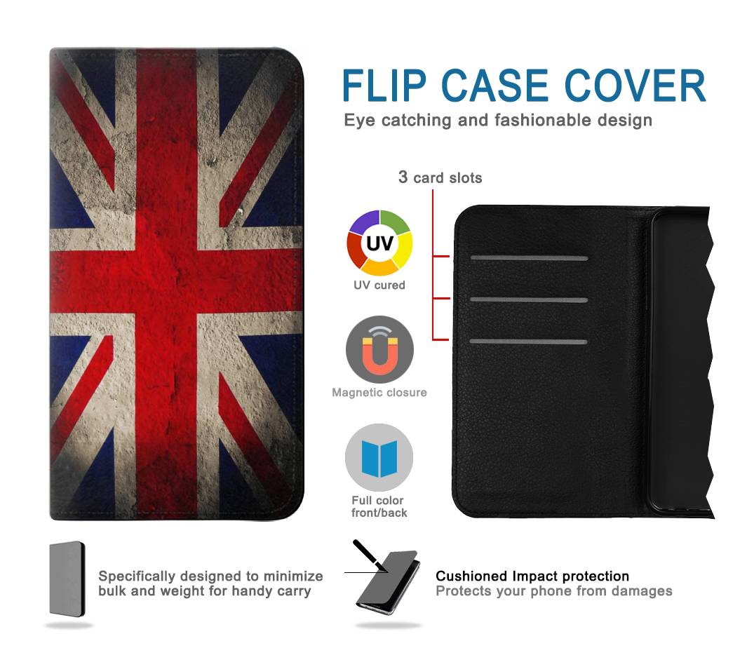 Flip case Samsung Galaxy A22 4G Vintage British Flag