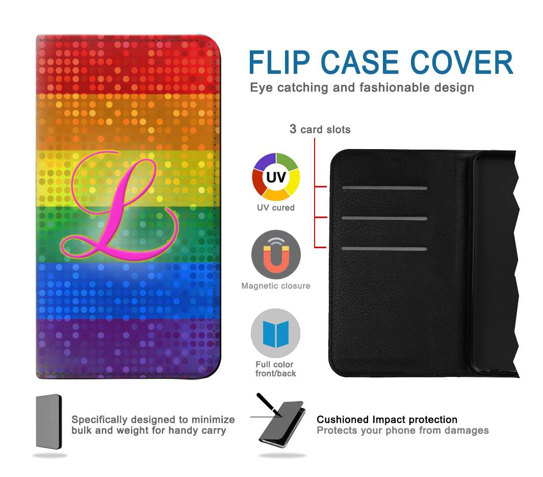 Flip case Samsung Galaxy A22 5G Rainbow Lesbian Pride Flag