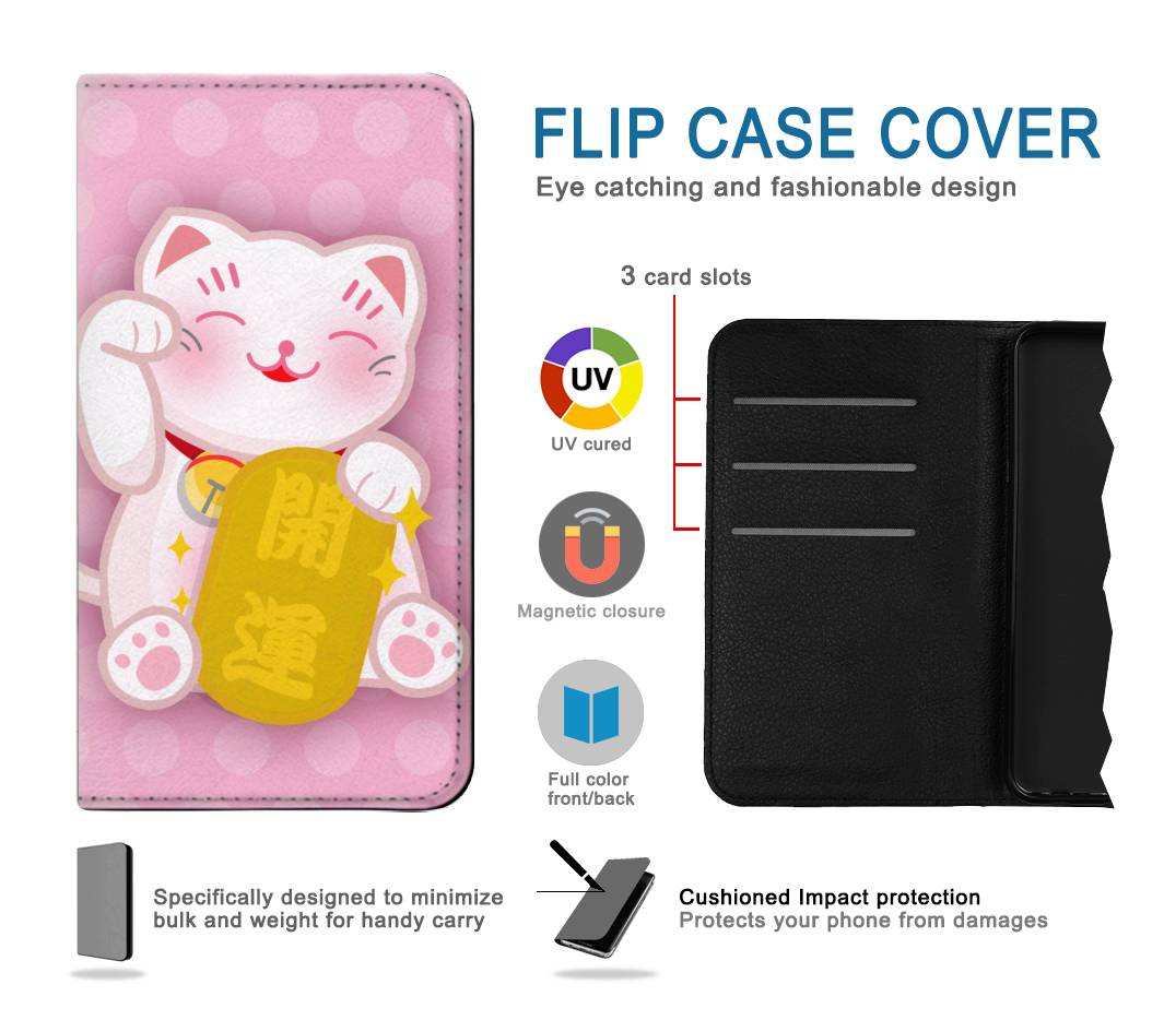 Flip case Samsung Galaxy A42 5G Neko Lucky Cat