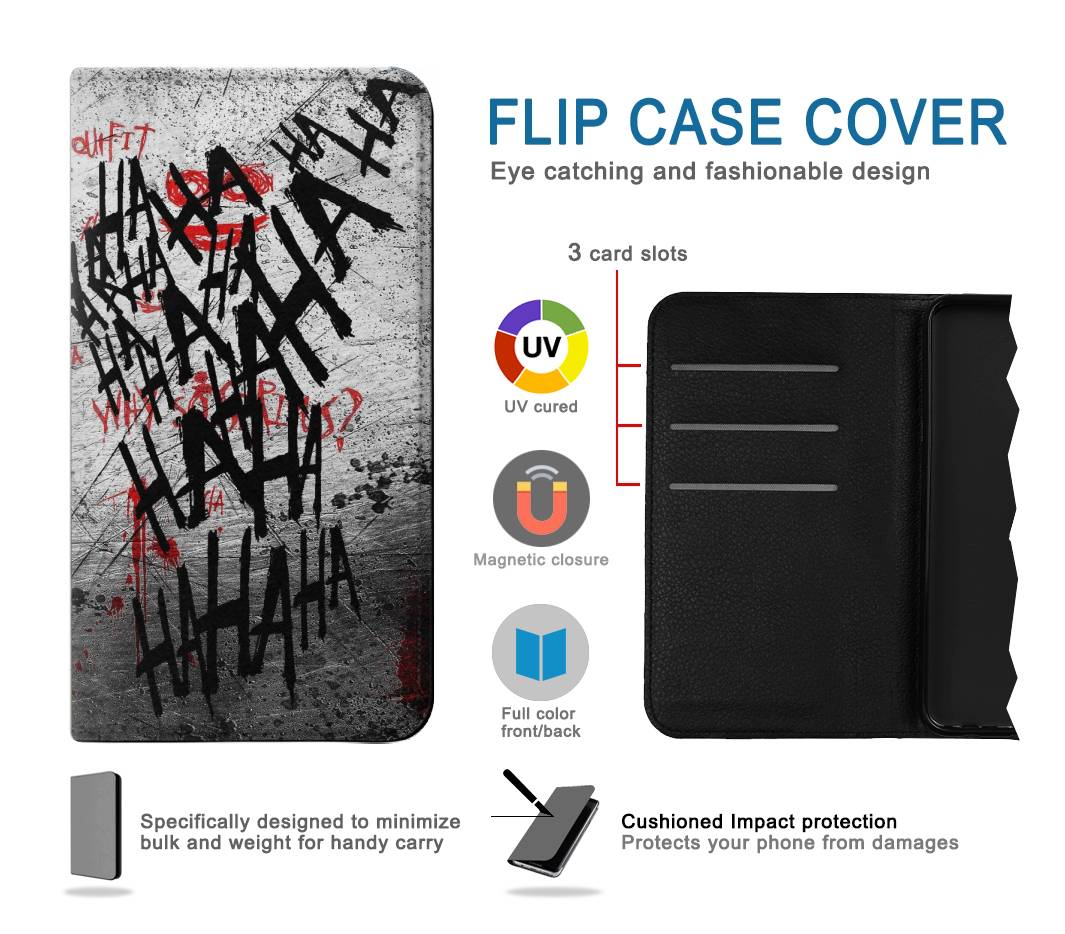 Flip case Samsung Galaxy A13 4G Joker Hahaha Blood Splash