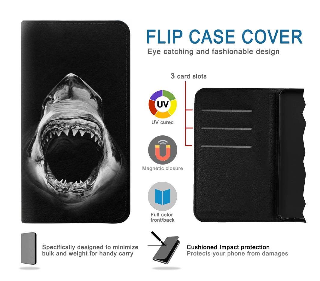 Flip case Samsung Galaxy A22 5G Great White Shark
