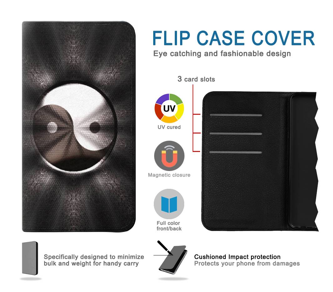 Flip case iPhone 7, 8, SE (2020), SE2 Yin Yang Symbol