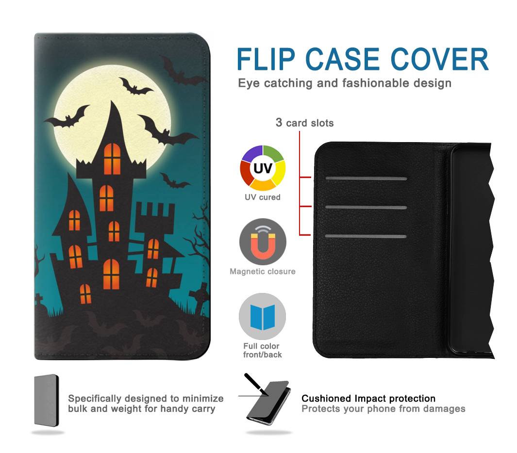 Flip case iPhone 7, 8, SE (2020), SE2 Halloween Festival Castle