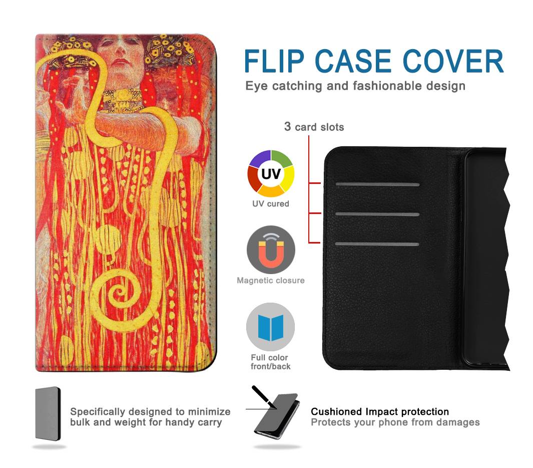 Flip case iPhone 7, 8, SE (2020), SE2 Gustav Klimt Medicine