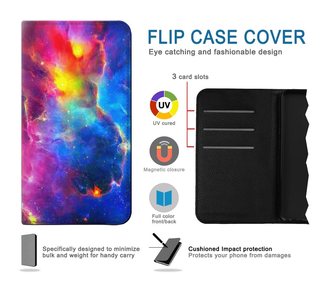 Flip case iPhone 7, 8, SE (2020), SE2 Nebula Sky