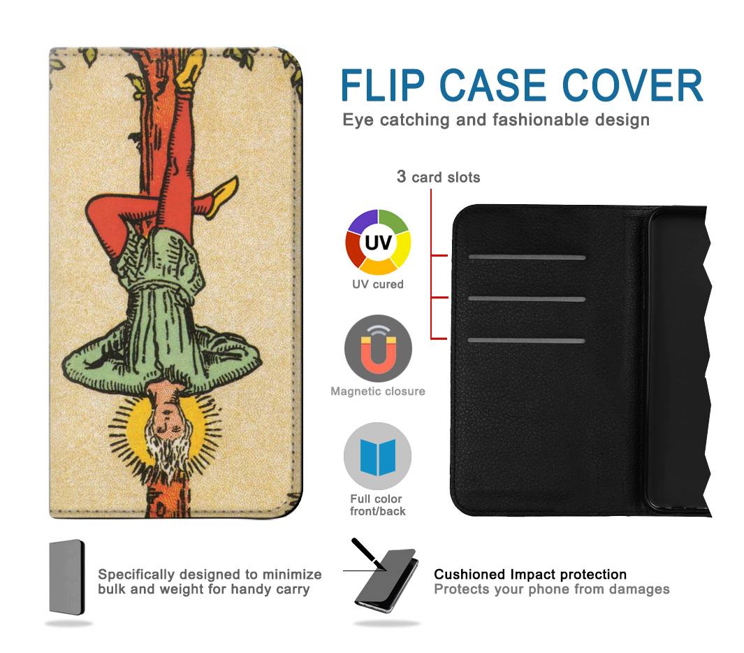 Flip case iPhone 7, 8, SE (2020), SE2 Tarot Card Hanged Man