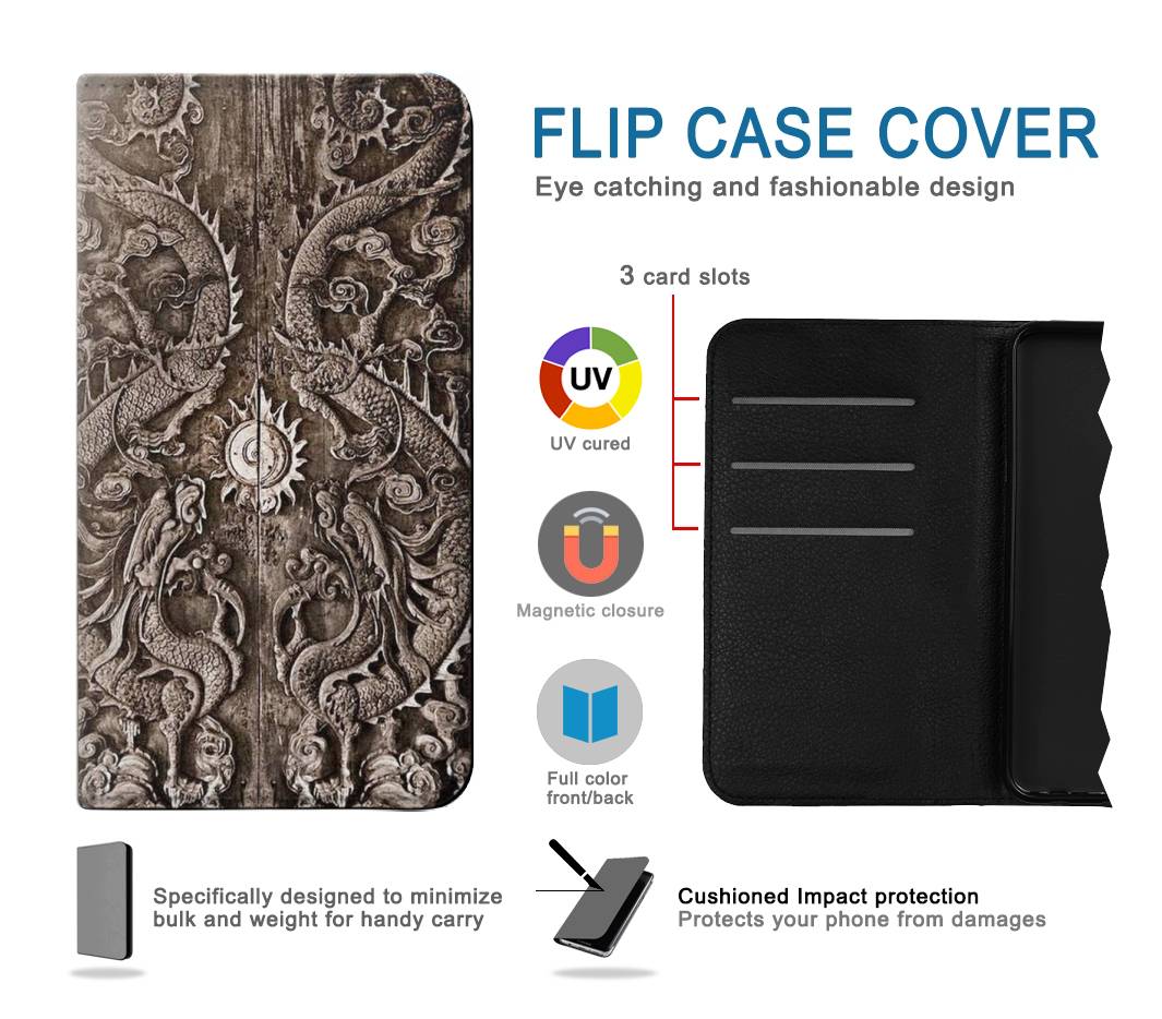 Flip case Samsung Galaxy A13 4G Dragon Door