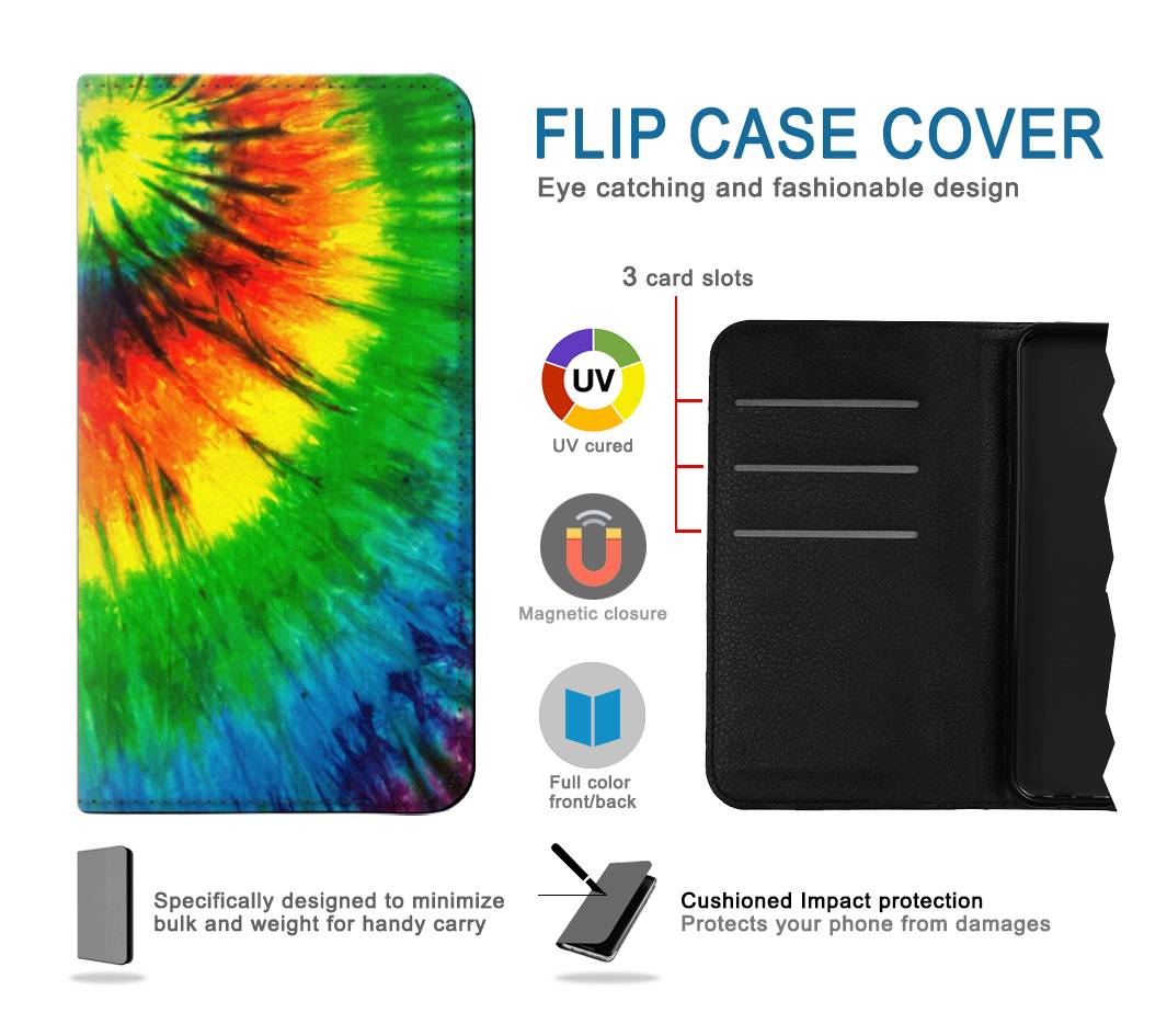 Flip case iPhone 7, 8, SE (2020), SE2 Tie Dye