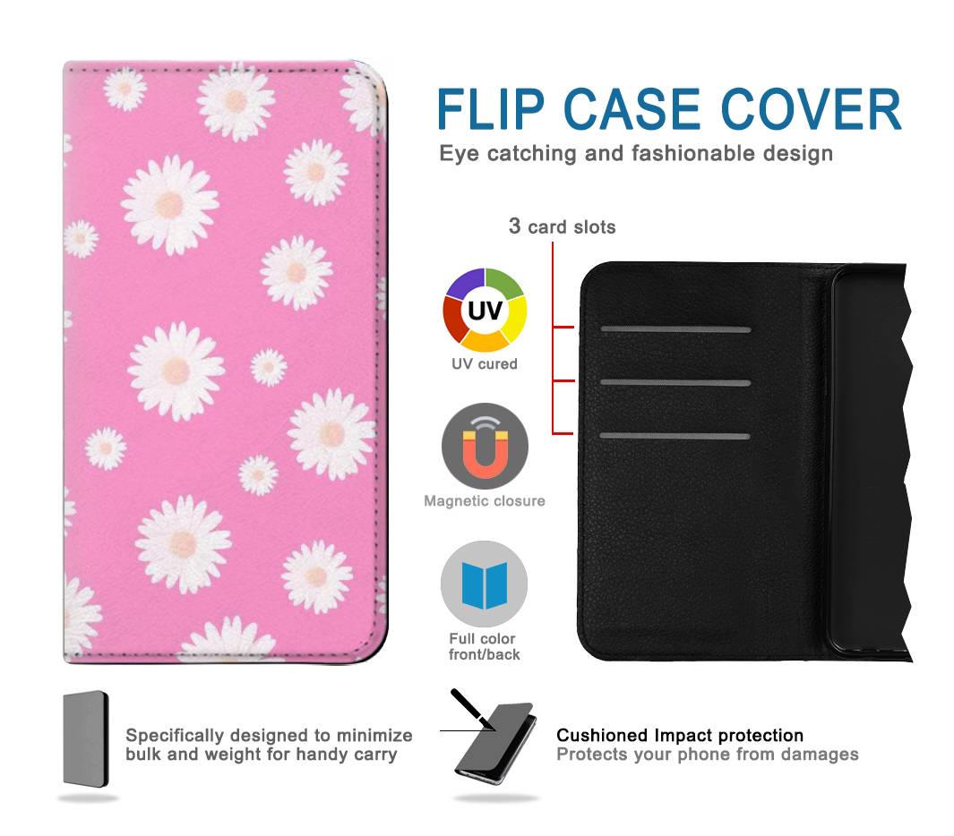 Flip case iPhone 7, 8, SE (2020), SE2 Pink Floral Pattern