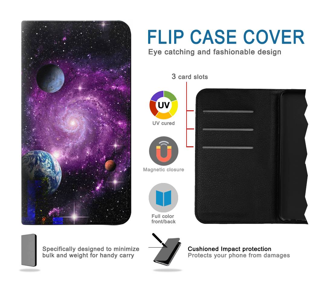 Flip case Samsung Galaxy A13 4G Galaxy Outer Space Planet