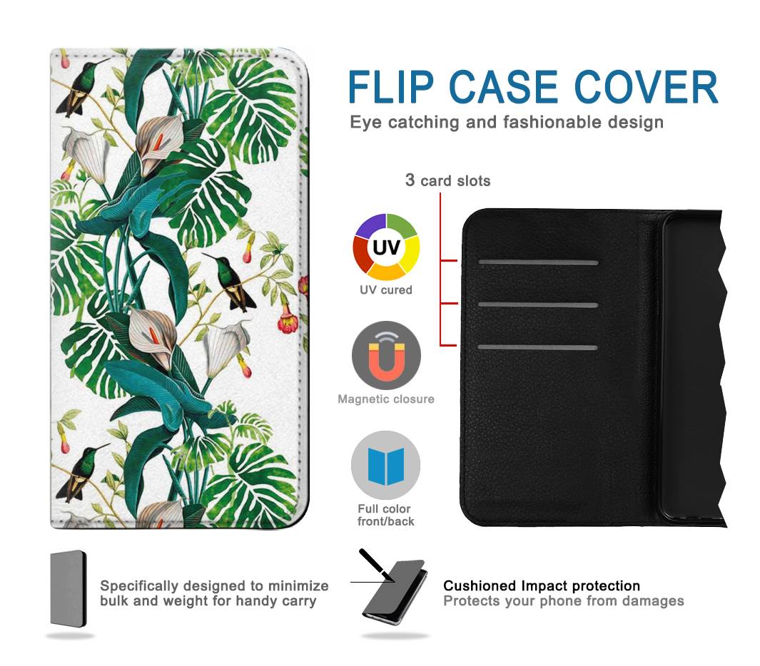 Flip case iPhone 7, 8, SE (2020), SE2 Leaf Life Birds