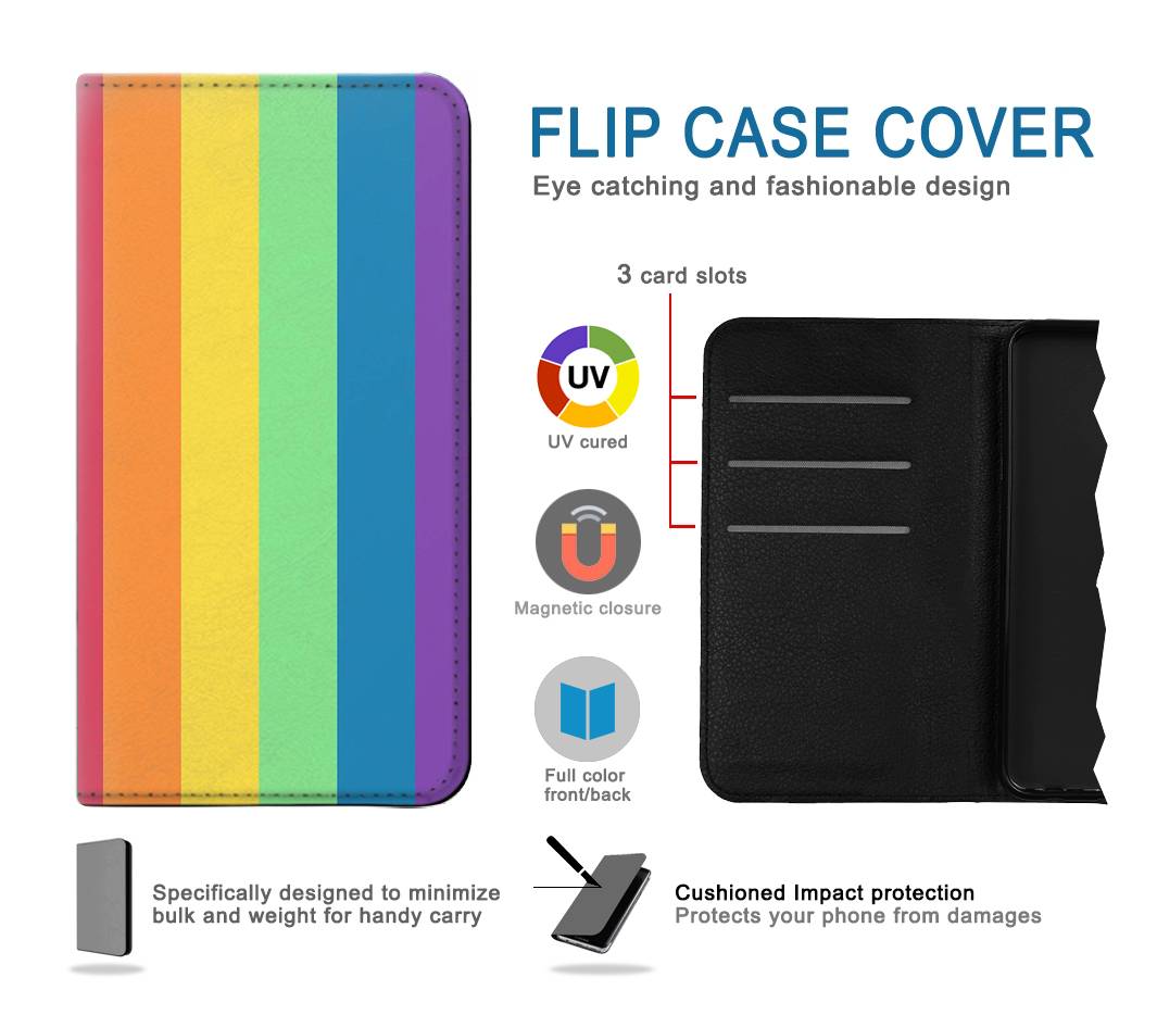 Flip case iPhone 7, 8, SE (2020), SE2 LGBT Pride