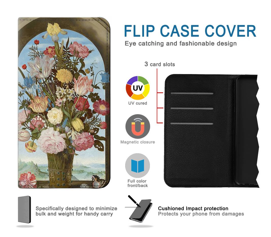 Flip case Samsung Galaxy A42 5G Vase of Flowers