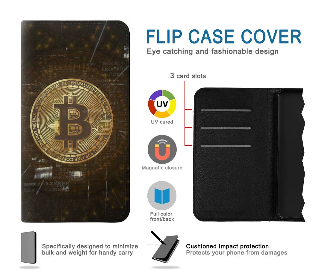 Flip case Samsung Galaxy A33 5G Cryptocurrency Bitcoin