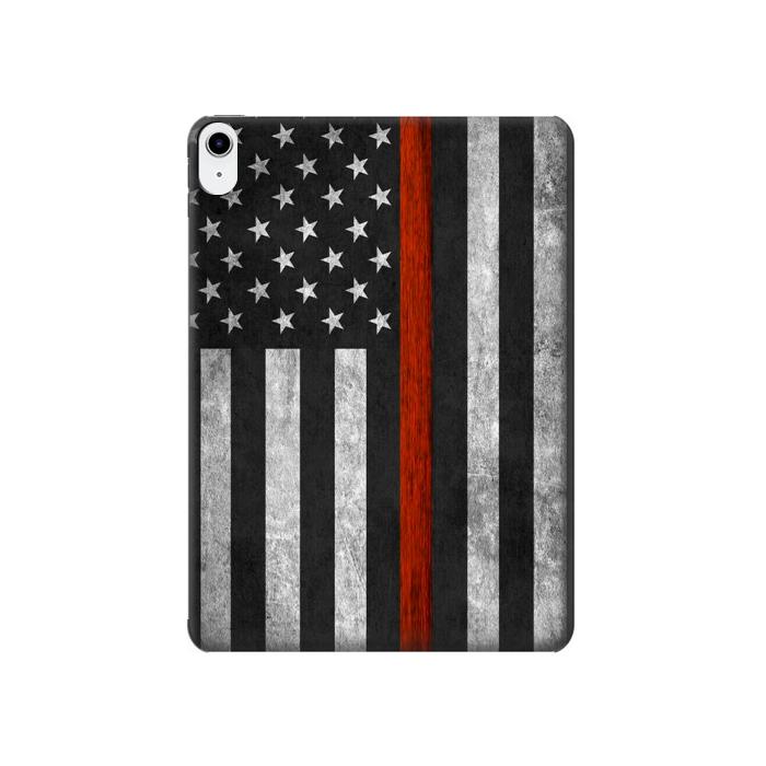 S3472 Firefighter Thin Red Line Flag Back Case Cover For Apple iPad - 第 1/1 張圖片